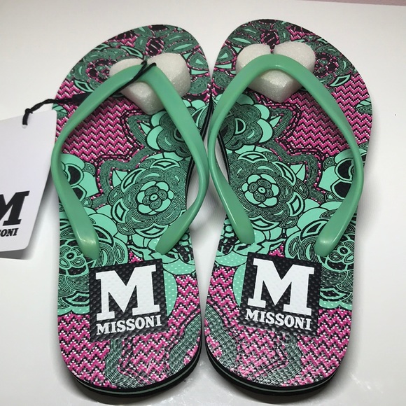 MISSONI Turquoise Flip Flops *7.5-8 - Picture 6 of 8